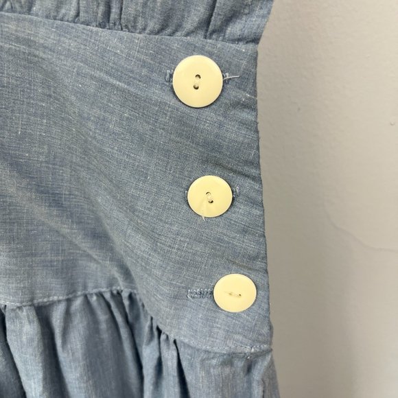 Vintage PERI Petites Cotton Modest Dress with Lace Collar and Tie Size M - Picture 6 of 11